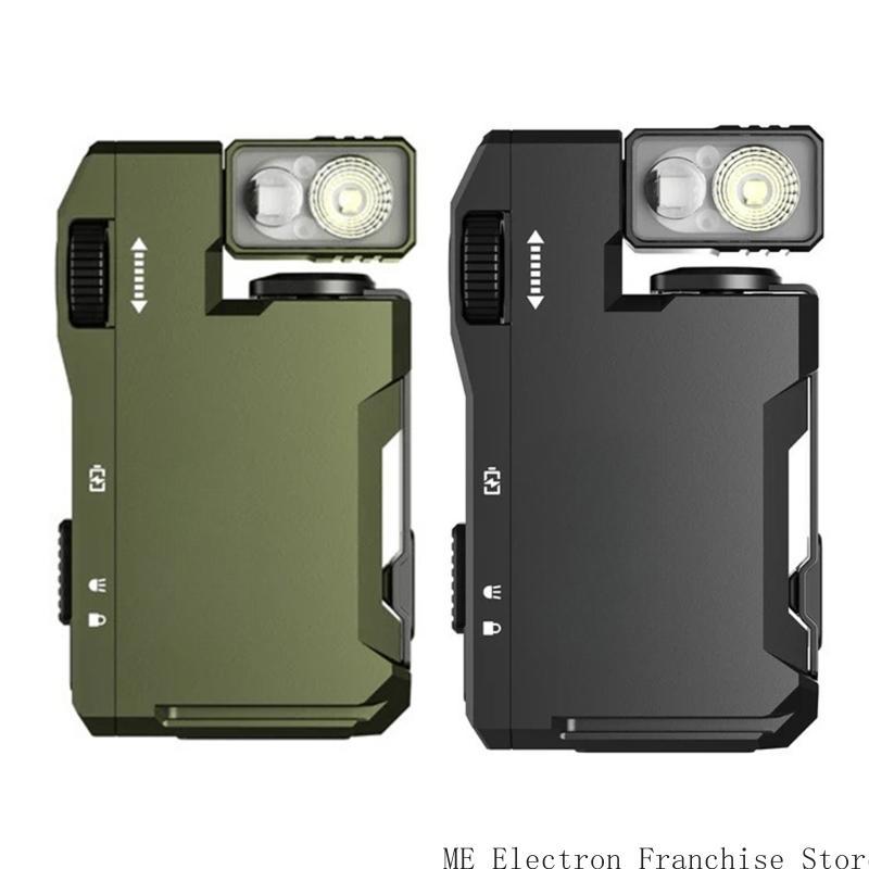Super Slimly 400 Lumen RechargeableEDC Flashlight Double Light Sources Flashlight for Outdoor Camping Hiking Adventure
