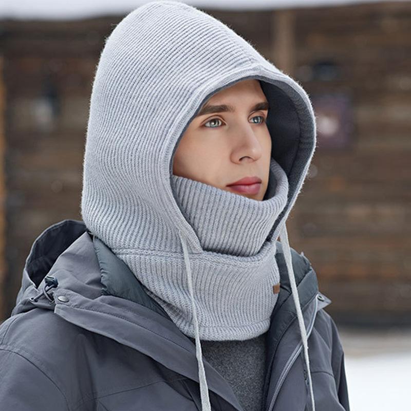 

Шапка Шарф Цельный Двухкомпонентный Теплая Функциональная Шапка Универсальная Осень и Зима Новая Ветрозащитная и Холодная Шапка Мужская и Женская для Головы