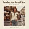 Women's Vintage Print Loose-fitting Long-sleeved Top