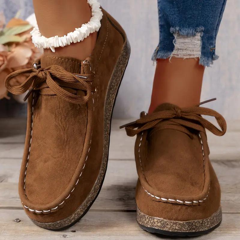 

Women s Plus Size Canvas Lace Up Flats New Autumn Casual Shoes 36