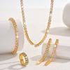 Niche Personality High-end Sense Versatile Claw Chain Necklace Stud Earrings Bracelet Three/four-piece Set