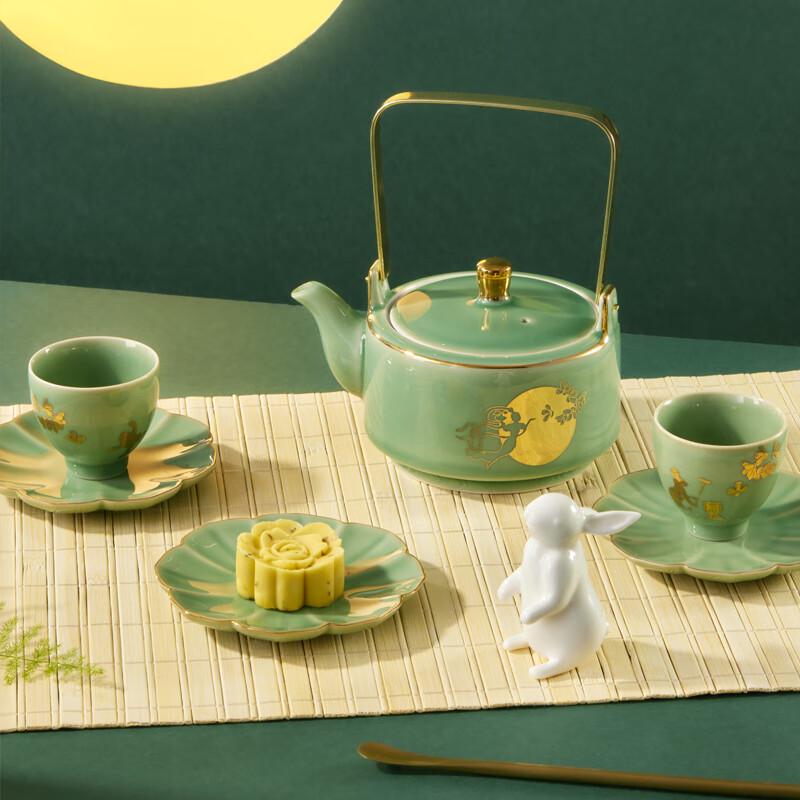 

China National Museum Floral Ceramic Tea Set