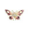 Women Enamel Butterfly Insect Pins Vintage Crystal Brooch for Lady Jewelry Clothing Badges Corsage