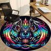 1PC Mythical Dragon Art Office Round Rug, Non slip, Soft and Durable Office Rug for Interior Decoration, Perfect for Office