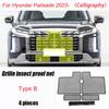 For Hyundai Palisade     -2025 Auto Front Grill ect Net ect Screening Mesh Cover Trims Car Accessories