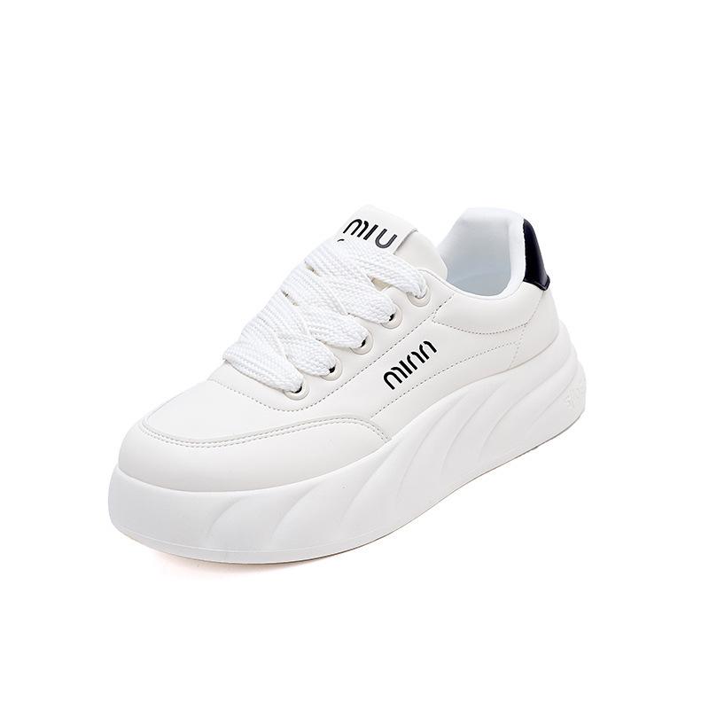 High-end Little White Shoes Women's Spring New Versatile Height-increasing Breadboard Shoes Casual Sports Shoes