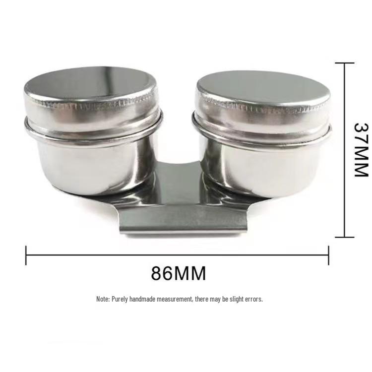 Stainless Steel Oil Painting Pot - Single & Double Gouache Mixing Options, Various Sizes Available