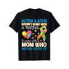 Autism ADHD Mom Never Gives Up Graphic T Shirt Cotton Crewneck Tee Casual Tops for Women