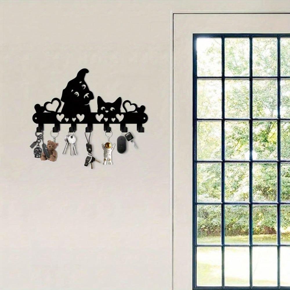 Iron Wall Hook Animal Shape Key Holder Organizer for Home Decor Entryway Kitchen