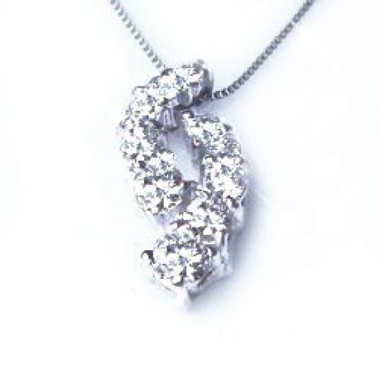 pt900 Sweet Ten Diamond Pendant Necklace SI Class Natural Diamond Wrapping [Lugejewelry] 0.5ct [Color F-D / Clarity Equivalent] [Gift Available]