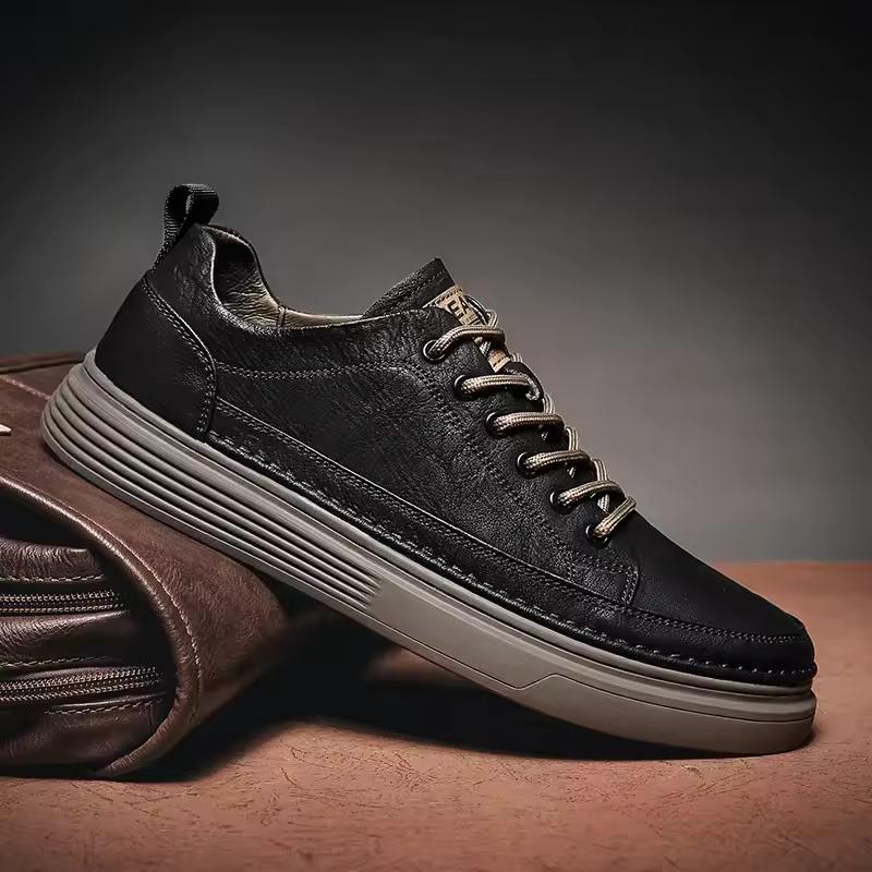 Spring Classic Men's Sneakers Platform Slip on Casual Shoes for Men Leather Sneakers Comfort Flat Shoes Men's Loafers Shoes