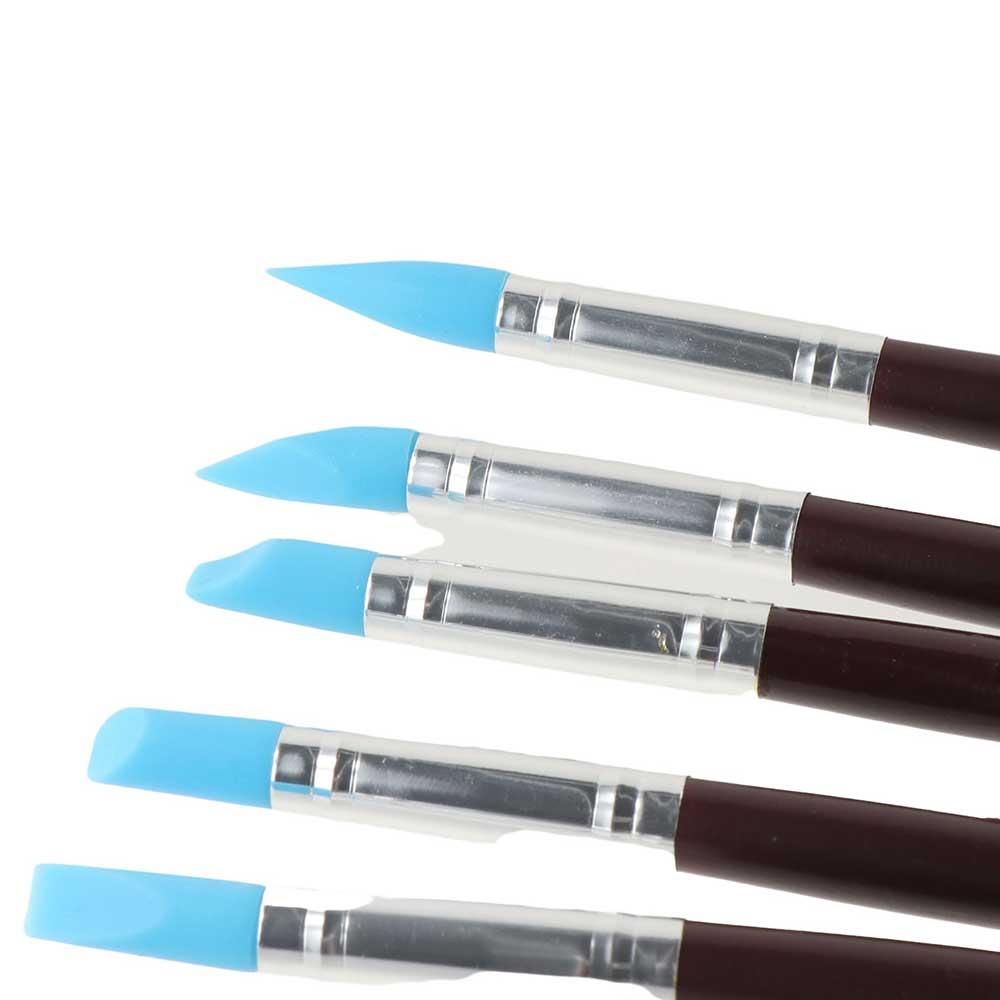 Handle for Pottery Art Engraving Art Supplies Clay Sculpting Tool Silicone Brush Painting Brush