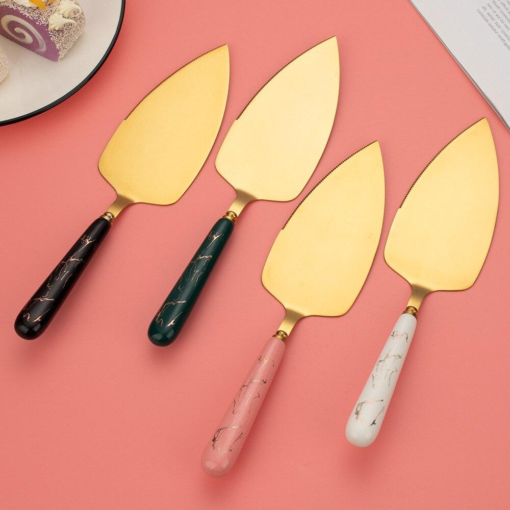 Sada špachtle na dort dárková nerezová ocel keramická rukojeť nůž na dort špachtle na dort dárková krabička sada CST