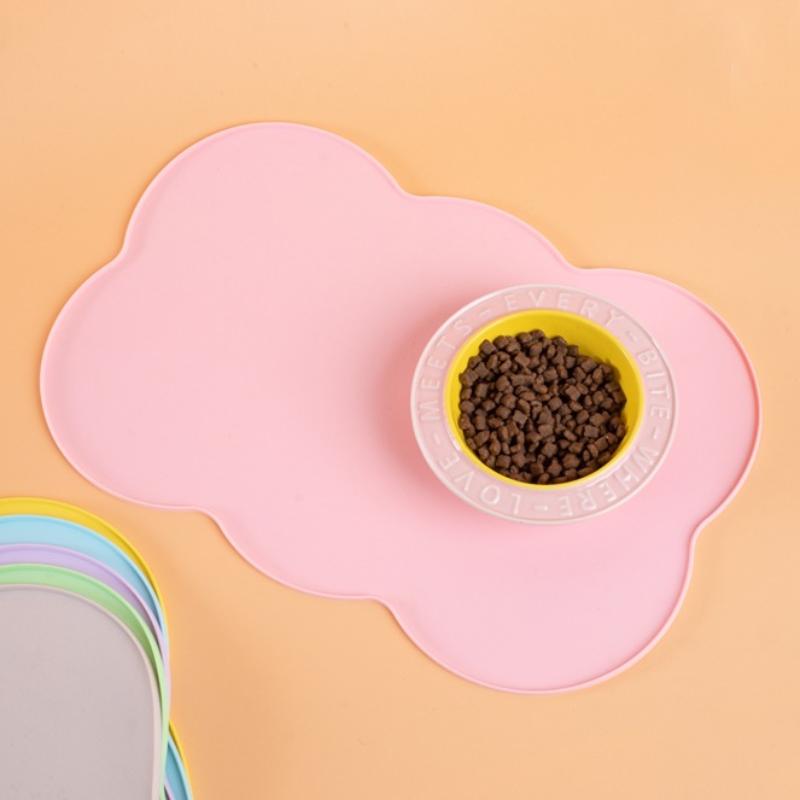 Pet Waterproof Mat Dog Cat Bowl Mat Silicone Non-Slip Pet Feeding Mat Dog Eating Bowl Tray Cushion