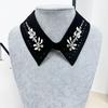 Elegant Diamond Lace False Collars Woman Crystal Removable Collar Women Necklace Fake Collar Detachable Tie Clothing Accessories