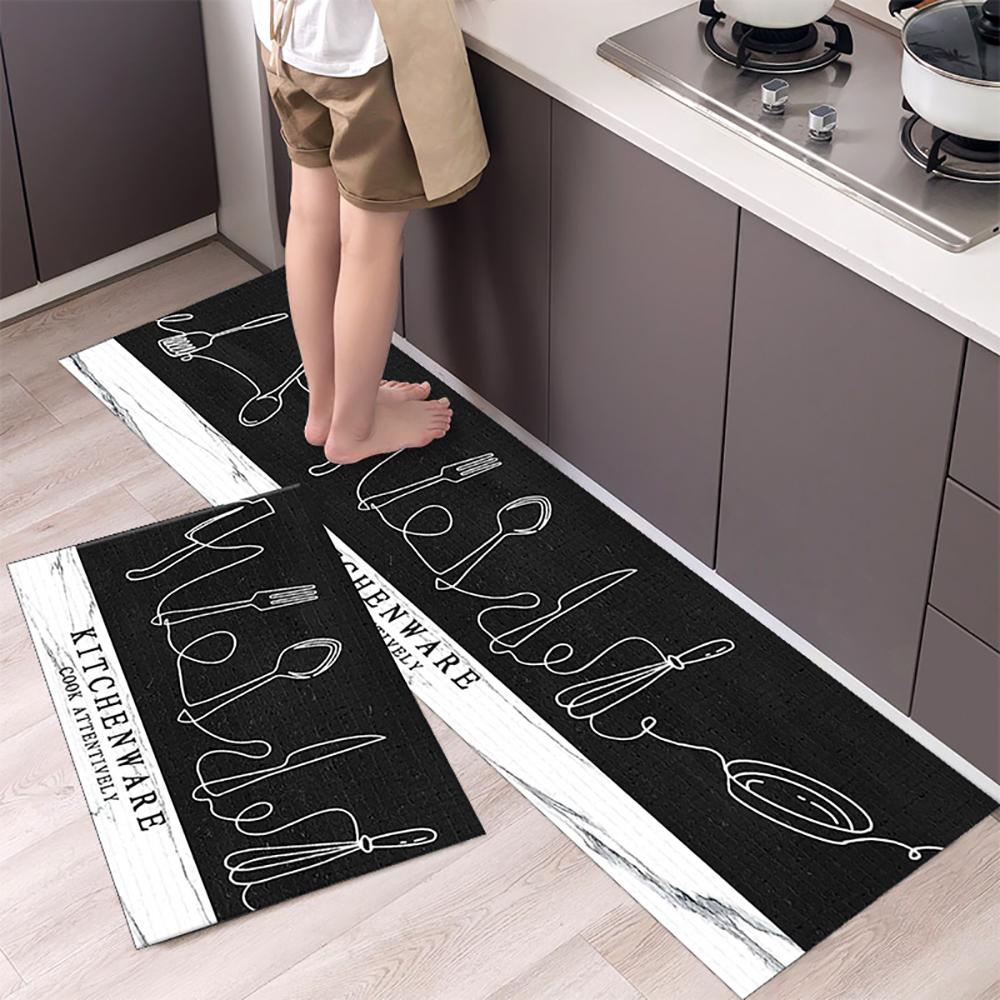 Tappetino da cucina Tappeto a striscia lunga per corridoio della camera da letto Tappeto morbido e antiscivolo Tappetino per ingresso Accessori da cucina