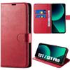 Case - Xiaomi - 13T/13T Pro - Shockproof - PU Leather - Red