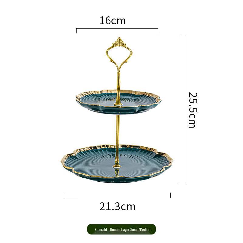 Two-Tier Ceramic Dessert & Fruit Plate