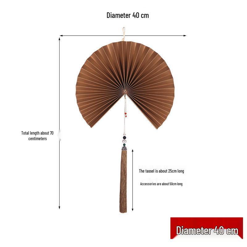 Ultra-strapazierfähiges klassisches chinesisches faltbares Wandfächer-Ornament für die Wohnzimmerdekoration brown