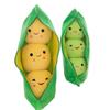 25CM Niedliche Kinder Baby Plüsch Erbsen gefüllte Pflanze Puppe Spielzeug Kinder Kawaii Qualität erbsenförmiges Kissen Spielzeug Junge Mädchen Geschenk