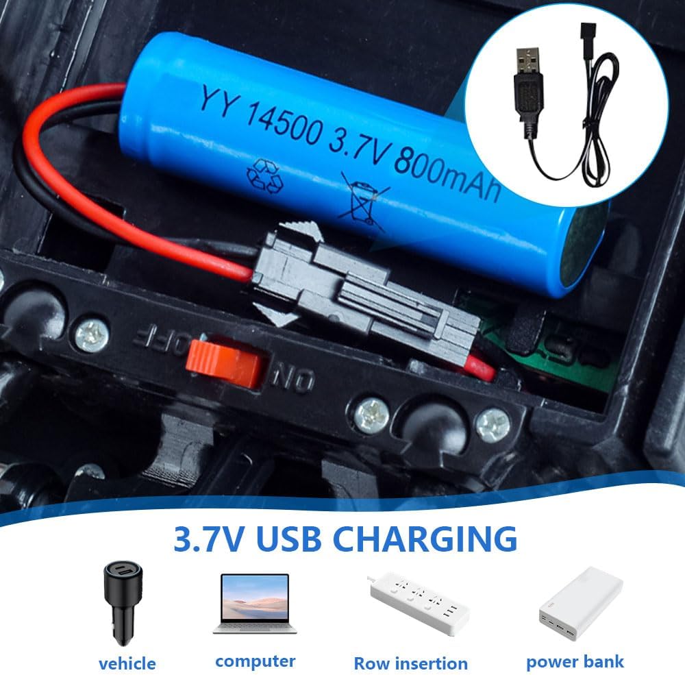 6Pcs LiPo Battery 3.7V 800mAh with SM-2P Connector and USB Charger – For C2 D828 Models – Long Life, Safe Connection, Rechargeable