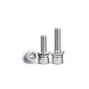 304 Stainless Steel Hex Socket Cap Screw with Washer - Sizes M3, M4, M5, M6, M8, M12