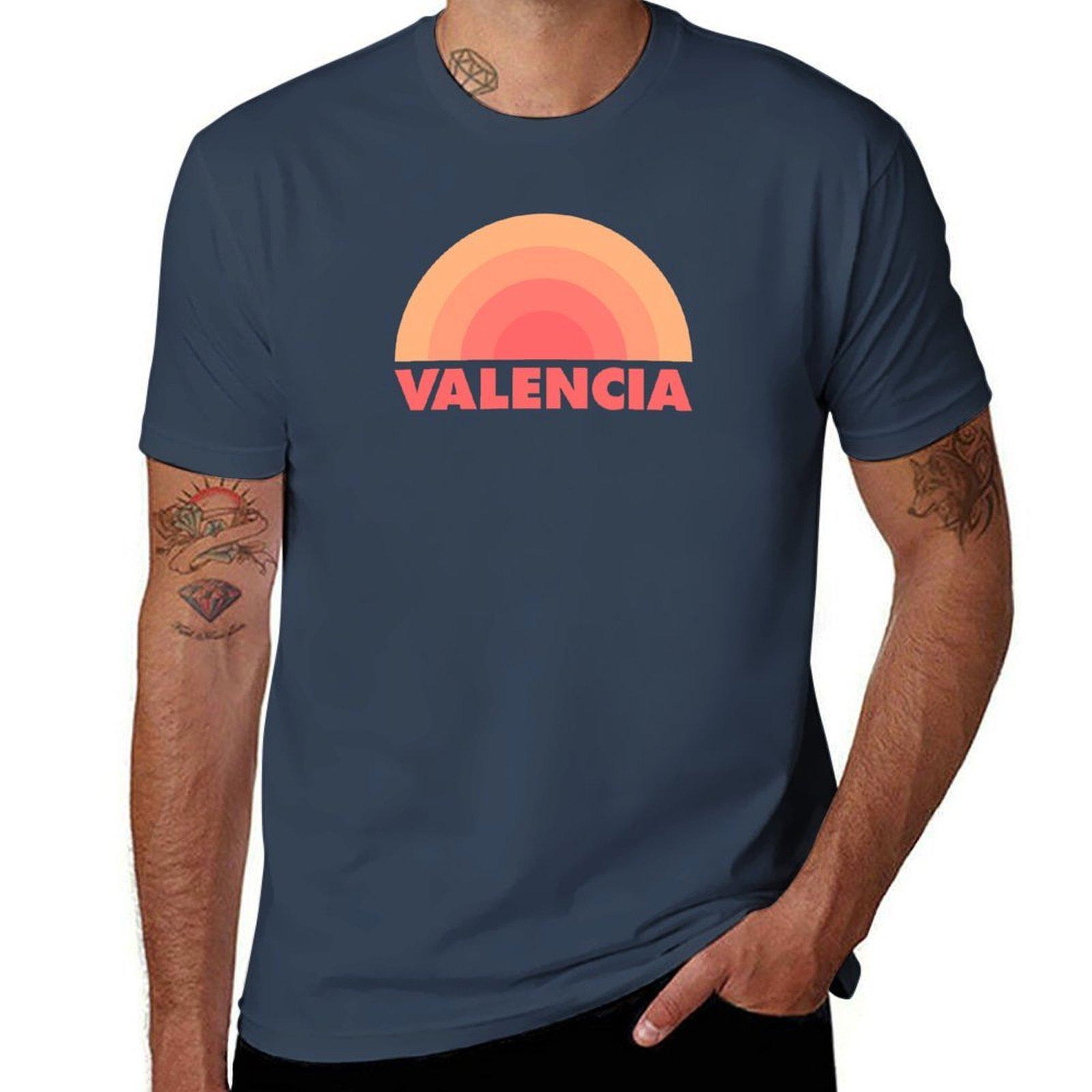 Valencia Retro Orange Tshirt Big Size Crew Neck Tshirt S