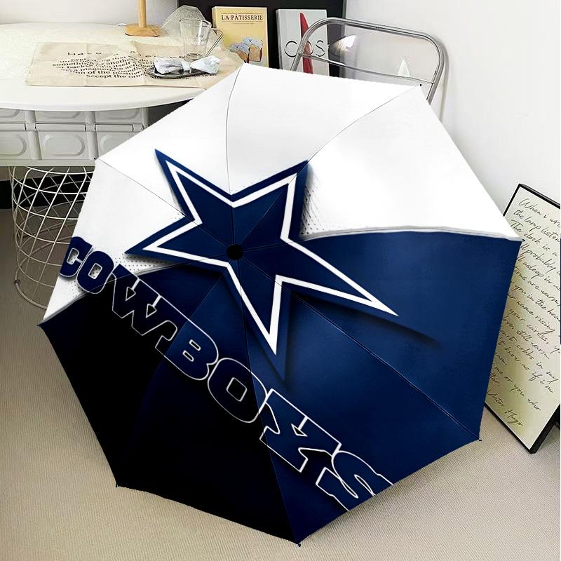 Cowboys Team Logo Umbrella Folding umbrella, automatic umbrella 8-Frame for Travel, camping Use Gift for Halloween Christmas