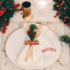 Christmas Restaurant Table Decor Durable Metal Holiday Accessories with Merry Christmas Design for Home Christmas Decoration