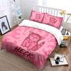 "Pink Cat Art Decorative Set" Bedding Set with 1 Duvet Cover 2 Pillowcases Single Double King Queen, Gift