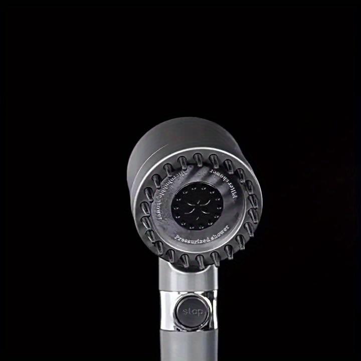 Pressurized Handheld Shower Head, 3 Modes Adjustable Water Output Shower Head, Round Massage Shower Head, Shower Sprinkler, Shower Spray Head,