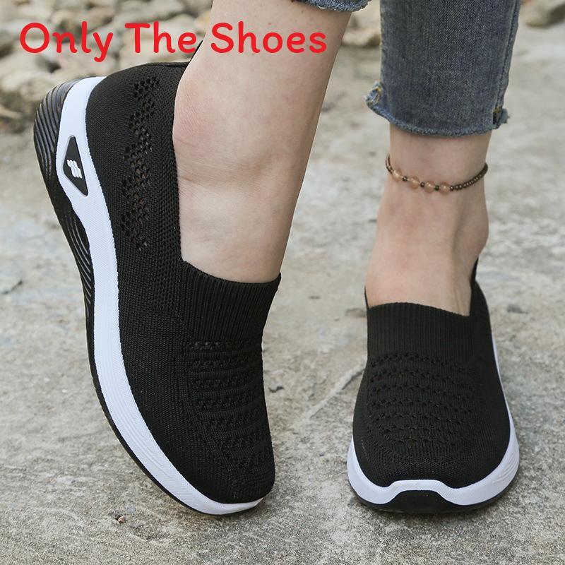 Summer Breathable Mesh Slipon Shoes For Women With Soft Pvc Sole Comfortable Casual Walking Footwear