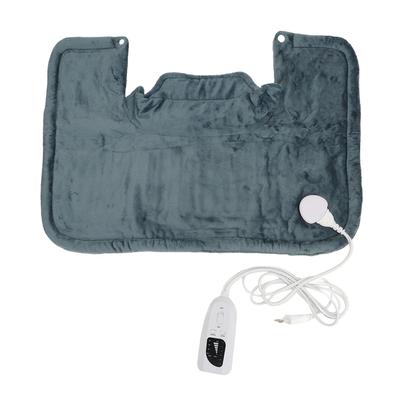 Electric Fast Heat Warming Shawl Winter Dark Gray Neck Shoulders Back Heating Pad 6 Levels