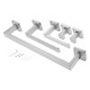 5pcs Bathroom Hardware Set 304 Stainless Steel Wall Mount Towel Bar Paper Holder Robe Hook Kitchen/bedroom Brushed Nickel/Black