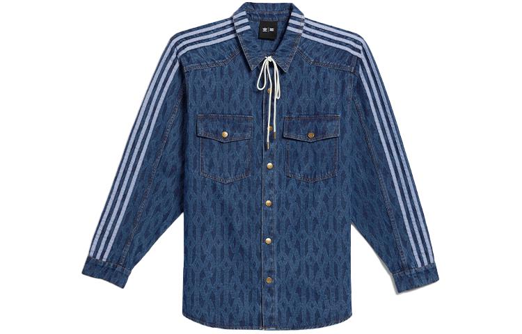 Adidas Ivy Park Monogram Denim Shirt All Gender H61704 XS