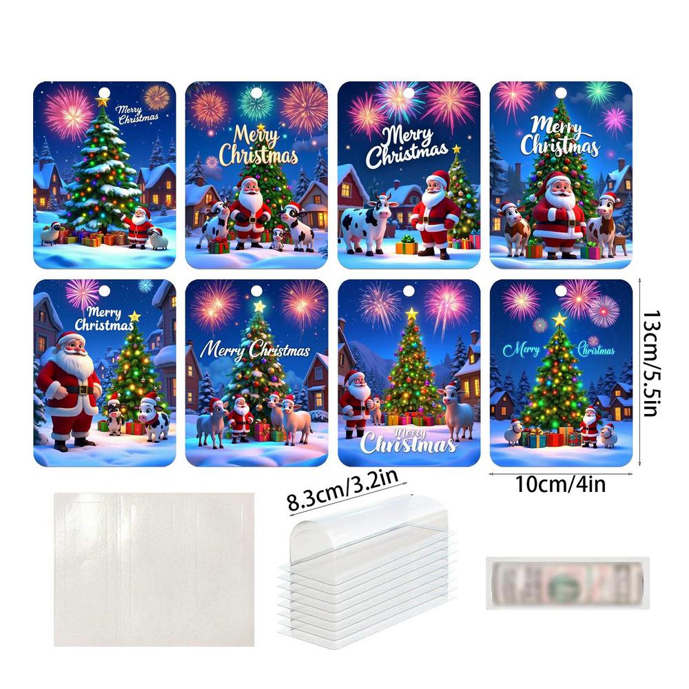 Christmas Money Holders For Cash Christmas Tree Money Card 8x Festival Money Clip Decorative Practical Funny Ornaments Money