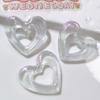 Set of 5 Acrylic Hollow Heart Pendant for DIY Earring Necklace Bracelets Jewelry