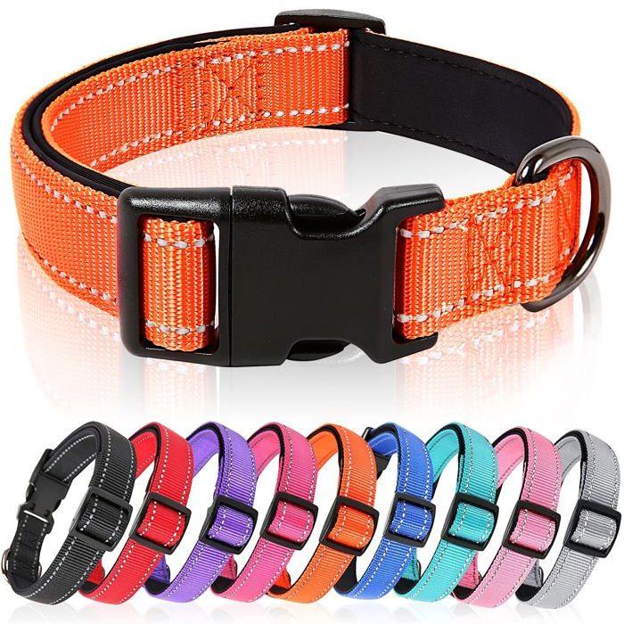 Collier pour chien - HEELE - Nylon et néoprène - Réfléchissant - Boucle de sécurité - Confortable
