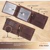 Men Formal Brown Genuine Leather RFID Wallet  (6 Card Slots)