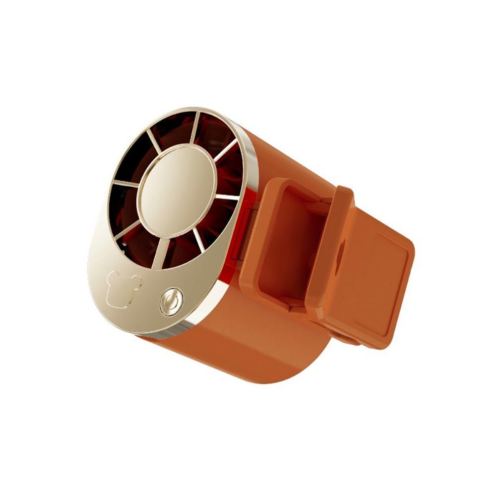 3 Speeds Adjustable Portable Handheld Fan Quiet Operation USB Rechargeable Umbrella Hanging Waist Fan Clip-on Handheld
