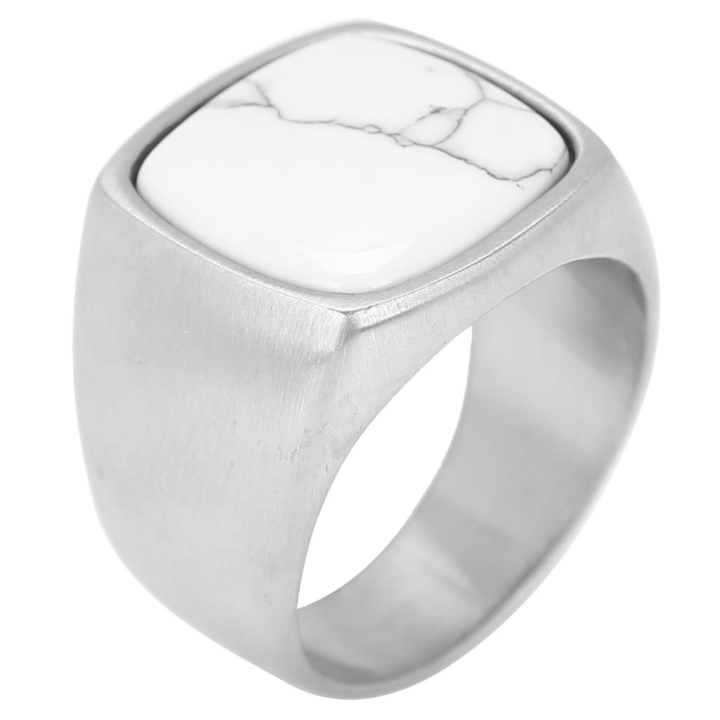 Stainless Steel Ring Classic Steel Color Fashionable Finger Ring Jewelry Accessory for MenWhite Pine