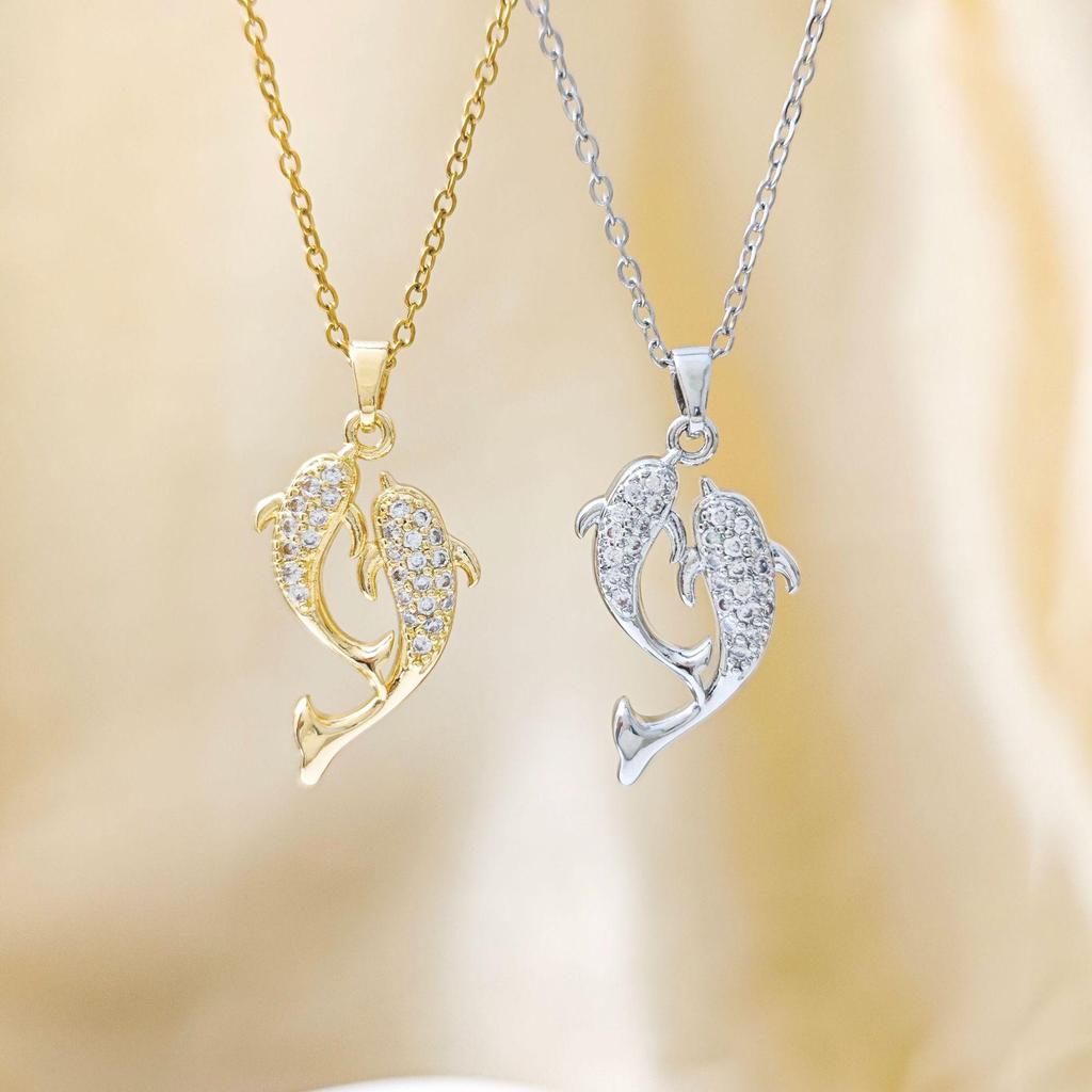 New Year Fish Pendant Titanium Steel Necklace - Women's Light Luxury Romantic High-End Versatile Clavicle Chain