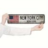 Individuelle Retro New York Aluminiumplakette USA-Flagge Wandkunst Man Cave Bar Dekor