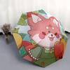 1pc Lively Fox Automatic Opening and Closing Folding - A Good Choice for Gifts, Fashionable and Convenient Umbrella With Cute Cartoon Characters, Dura