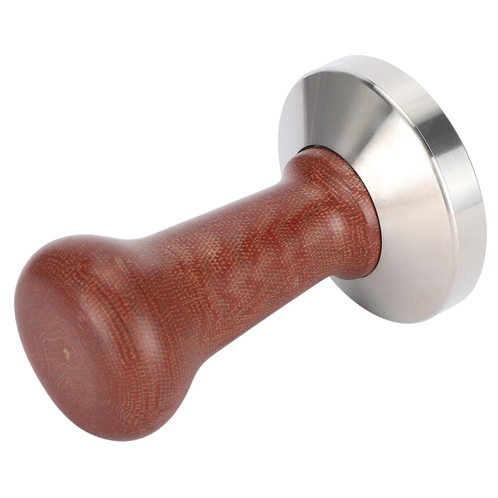58mm Edelstahl Holzgriff Kaffeetamper Kaffeepulver Presswerkzeug für den Heimgebrauch