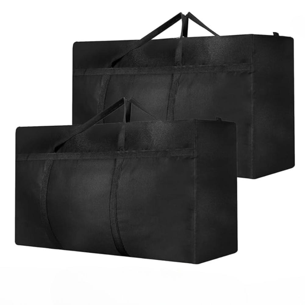 2 Pcs 180L Large Storage Bag, Extra Large Moving Bag with Zips for Moving House Storage Clothes Bedding Duvet Quilt Blankets Waterproof Jumbo Storage