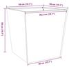 VidaXL Planters 2 Pcs Olive Green 50x50x50 Cm Steel, Outdoor Planter, Flower Box, Garden Box, Planter 851073
