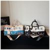 Women Floral Print Large Capacity Faux leather Travel Bag with Detachable Crossbody Strap for Travel