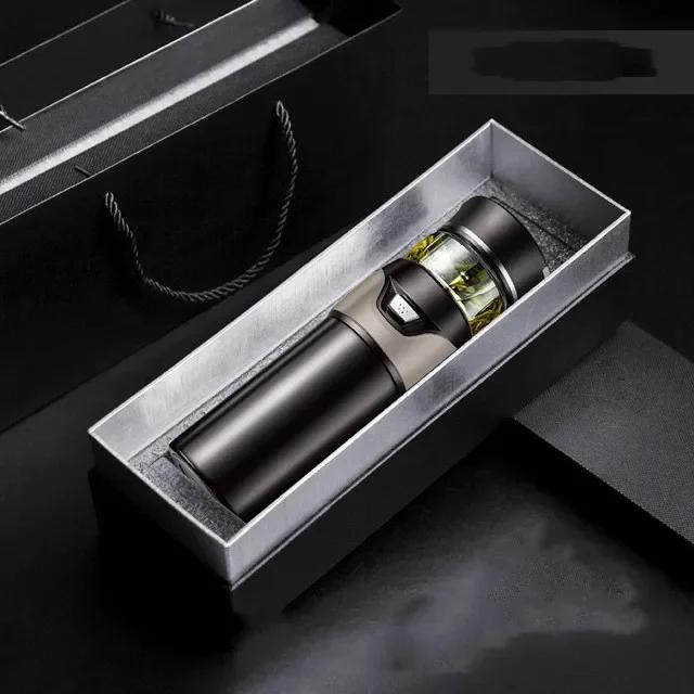 Tea Water Separation Thermos Bottle Stainless Steel Tea Strainer Thermos Infuser Tumbler Vacuum Flask With Tea Filter Two Cover