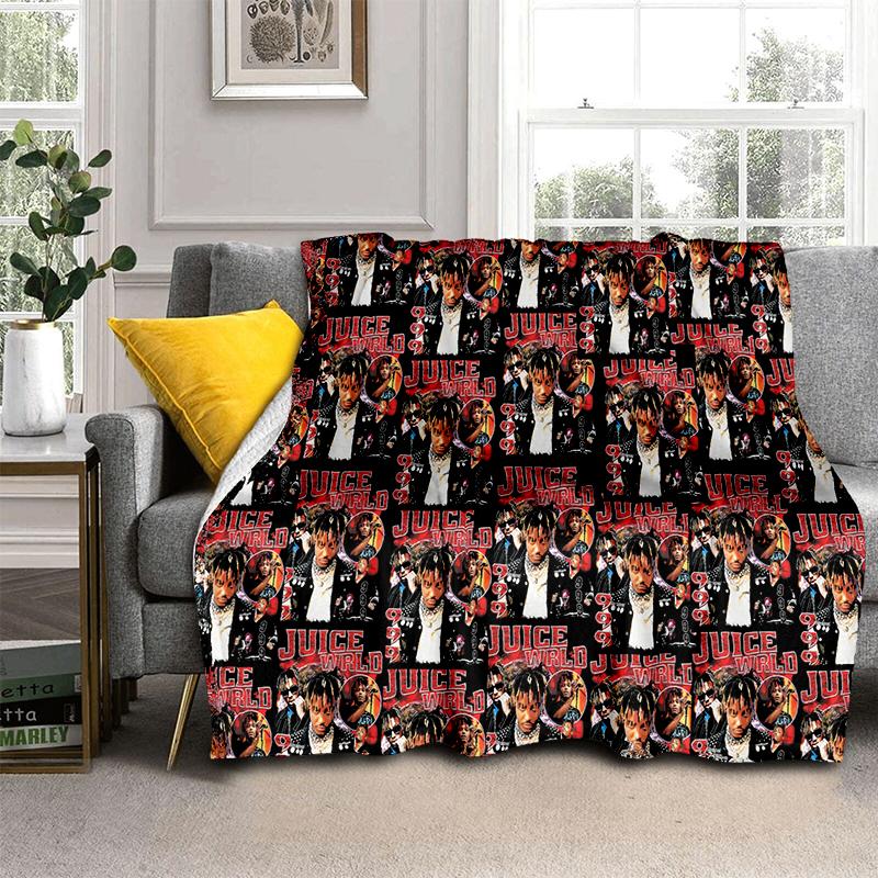 3D Print Juice WRLD 999 Legend Rapper Album Blanket,Soft Throw Blanket for Home Bedroom Bed Sofa Travel Picnic Cover Kid Gift